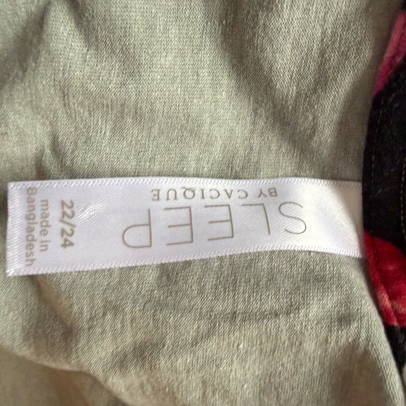 Cacique Women's Pajama Set - Gray and Black with Festive Lights - Picture 5 of 6